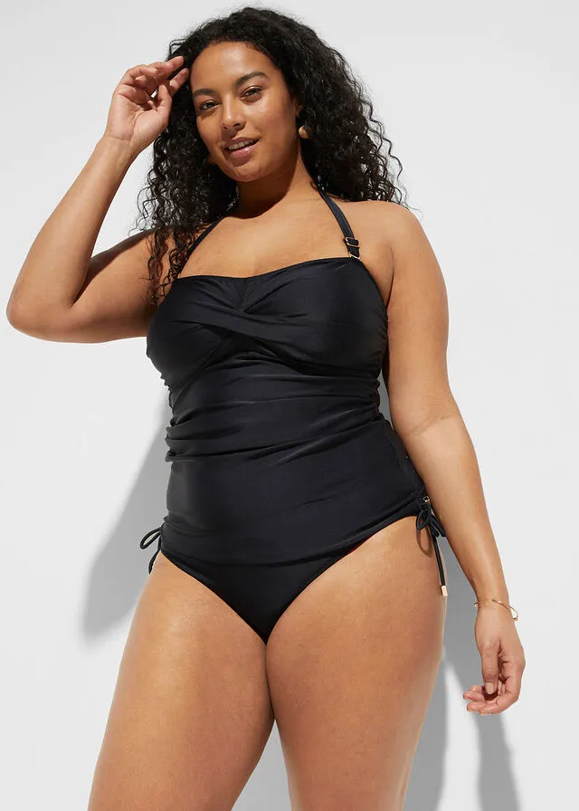 Tankini tipo bandeau (2 piezas) Negro